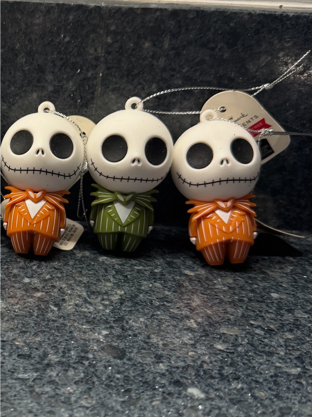 NWT Hallmark Jack Skellington Ornaments in Orange & Green